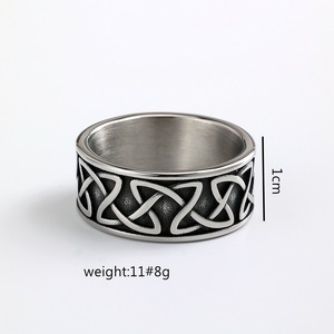 yunnique Nordic Vintage Stainless Steel Unisex <b>Ring</b> <b>Celtic</b> Knot Design Hip Hop Style Jewelry Gift - Product Image 5