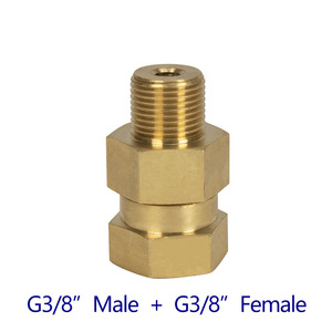 Mingou <b>Copper</b> Rotary Joint 1/4" 3/8" For Car Wash High Pressure <b>Washer</b> Fitting - Product Image 5