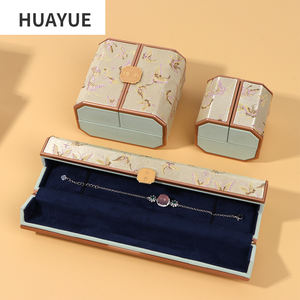 Huayue на заказ, двойная открытая дверь, роскошное классическое ожерелье, кольцо, браслет, подарочная упаковка, коробка для ювелирных изделий - Product Image 2