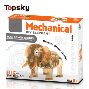 Le plus récent bricolage mécanique éléphant ensemble éducatif STEM jouets Kit pour enfants interactif jeu de société de bureau assembler des jouets en plastique - Product Image 6