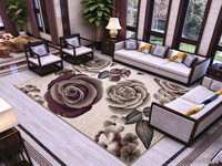 Tapis haut de gamme, de haute qualité, imperméable, fabriqué à la machine, en polyester, adapté aux chambres et aux salons