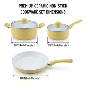 Ensemble de casseroles, poêles <span class=keywords><strong>et</strong></span> marmites E-Top, ensemble de casseroles bon marché, revêtement en céramique aluminium antiadhésif, batterie de cuisine Ollas Marmite - Product Image 6