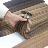 Extensions de cheveux en kératine à pointe plate Luxsea, micro-anneaux, super double drawn, 24 pouces, blond glacé