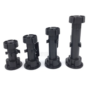 Patas de Mesa Ajustables de Plástico PP/ABS, Diseño Moderno en Negro, para Muebles de Cocina y Sala de Estar - Product Image 1