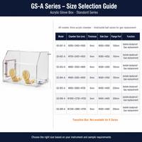 Boîte à gants en acrylique transparent GS-006-A, armoire d'isolation scellée pour les opérations d'expérimentation en laboratoire sans eau et sans oxygène
