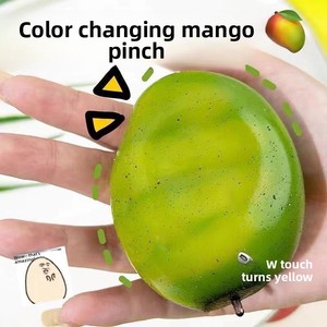 Juguete Sensorial Antiestrés de Mango con Tecnología de Cambio de Color por Presión, Bola de Descompresión de Rebote Lento - Product Image 4