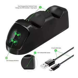 Base de <span class=keywords><strong>cargador</strong></span> de batería portátil para Gamepad dual, soporte recargable para <span class=keywords><strong>PS4</strong></span>, estación de carga de fuente de alimentación, 2 unidades - Product Image 6