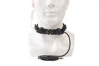 Z-TAC headset taktis tenggorokan MicHeadset dengan tabung Earpiece-hitam headset taktis Softair Z033