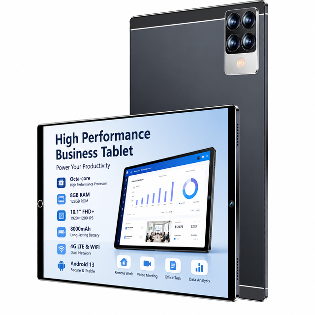 New 10 Inch Android 13 Business Tablet MTK Octa Core 8GB RAM 128GB ROM 1280x800 Resolution Wi-Fi 4G LTE Shockproof Tablet PC