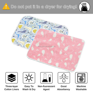 Protège-<span class=keywords><strong>matelas</strong></span> imperméable en coton 80x110cm pour enfants, personnes âgées, post-partum, règles, et animaux domestiques (dessins animés) - 1 <span class=keywords><strong>à</strong></span> 3 ans - Product Image 3