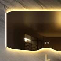 Meuble-lavabo mural intelligent Mwshi en aluminium nid d'abeille avec vasque en céramique, miroir intelligent et égouttoir en acier inoxydable – Style minimaliste