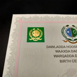 Certificado DE SEGURIDAD antifalsificación personalizado Holograma Estampado en caliente Impresión de certificado anticopia antifalsificación - Product Image 2