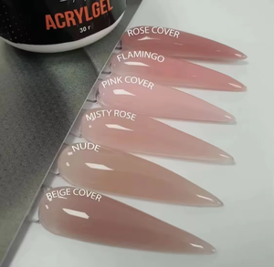 전문 빠른 연장 쉬운 흡수 아크릴 네일 아크릴 젤 200 + 색상 세트 30ml 튜브 OEM 개인 라벨 글리터 폴리 젤 - Product Image 2