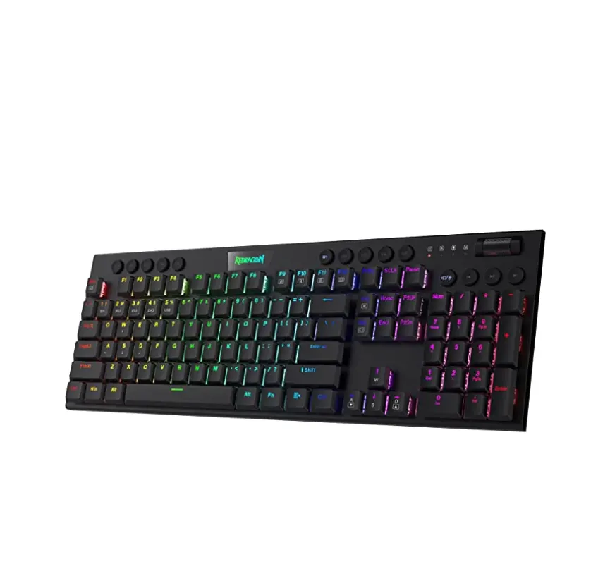 Wholesale Redragon wireless ergonomic RGB mechanical Keyboard compact full size gaming keyboard