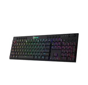 Bán Sỉ Bàn Phím Cơ RGB Công Thái Học Không Dây Redragon Bàn Phím Chơi Game Kích Thước Đầy Đủ Nhỏ Gọn