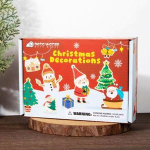 Muñeco de Santa Claus de Madera para Decoración de Árbol, 20 Piezas, Adornos Colgantes de Madera con Gnomos Navideños, Juguete Clásico - Product Image 6