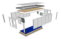 Fabricant chinois de maisons conteneurs préfabriquées, bâtiment portable en panneaux sandwich en acier léger pour l'hébergement des travailleurs
