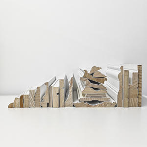 Échantillons gratuits de profilés d'angle en bois de pin, gesso blanc apprêté, joint à rainure et languette, 90 degrés, bordure en L, profil en bande, angle <span class=keywords><strong>carré</strong></span> - Product Image 3