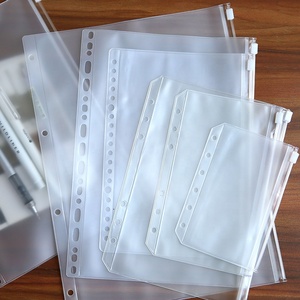 Classeur <span class=keywords><strong>de</strong></span> budget pour documents A5 A6, pochette zippée en plastique PP transparent à 6 trous, pochettes pour argent liquide, organiseur <span class=keywords><strong>de</strong></span> dossiers pour classement <span class=keywords><strong>de</strong></span> documents - Product Image 4