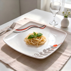 <span class=keywords><strong>Piatti</strong></span> in <span class=keywords><strong>Porcellana</strong></span> Riutilizzabili all'Ingrosso, Stoviglie Quadrate Personalizzate per <span class=keywords><strong>Servizio</strong></span> da Tavola Domestico - Product Image 2
