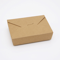 Caja de pollo frito de papel Kraft a prueba de aceite Cajas de embalaje de comida rápida