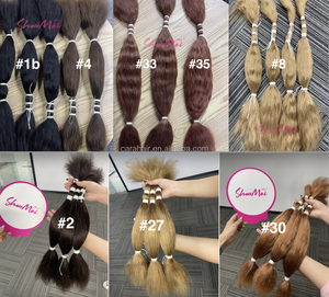 ช่อต่อผมสำหรับผมเปียแบบ Boho Goddess ช่อต่อผมสีดำธรรมชาติจาก12A อินเดีย - Product Image 6