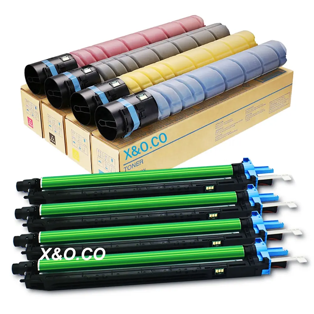 X & O Original Konica Minolta bizub C224 C224e C284 C284e C364 C364e copieur Tn321 Tn-321 Toner et DR512 DR-512 unité de tambour