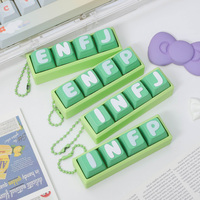 2026 MG MBTI Mini Keycaps Fidget à 4 touches, Porte-clés de clavier, Ensemble de couleurs pastel variées