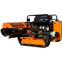Gyrobroyeur Diesel 1200 mm télécommandé sur chenilles pour pentes raides, vergers, vignobles, débroussaillage et défrichement des terrains
