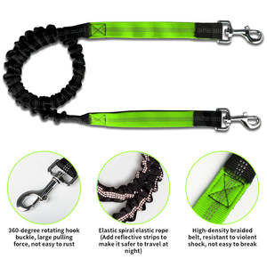 OKKPETS Correa de perro manos libres con bolsa de cremallera manijas acolchadas dobles y Bungee duradero para caminar trotar correr perro mascota - Product Image 3