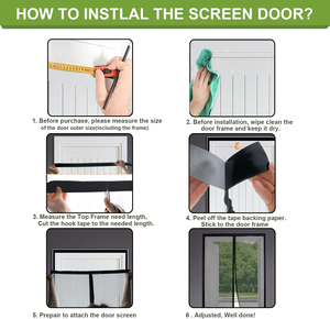 Bán nóng tùy chỉnh lưới chống muỗi chống bụi côn trùng cửa sổ màn hình với sức hút từ tính mạnh mẽ Rèm Lưới chống muỗi - Product Image 2