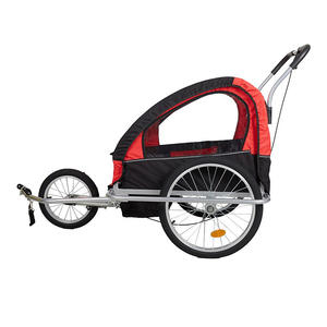 Rimorchio Pieghevole Leggero a 2 Ruote in Acciaio Inox Personalizzato per Bicicletta, 2 Posti, per Avventure con Bambini - Product Image 2