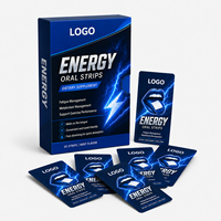 Bandes énergétiques à forte dose de caféine à marque privée, à action rapide, pour la concentration, film oral mince, OEM ODM, fournisseur direct d'usine, fabricant