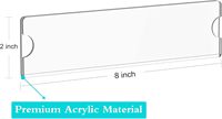 Support mural rectangulaire en acrylique Richboom pour plaque nominative, 2x8 pouces, lot de 5, cadre transparent avec bandes adhésives, pour plaques de porte, maison et bureau