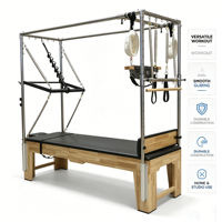 Lit de Pilates Cadillac MJD M201A en chêne durable pour usage domestique et commercial, entraînement de yoga, fitness, musculation, boîte en bois
