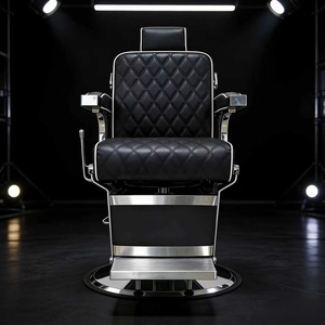 เก้าอี้ตัดผมแบบพับได้สไตล์เรโทร รุ่น Oil Head  เก้าอี้ร้านทำผมปรับเอนได้สำหรับโกนหนวดและทำผม - Product Image 5