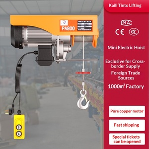Pa500 200kg <span class=keywords><strong>Mini</strong></span> <span class=keywords><strong>Electric</strong></span> <span class=keywords><strong>Hoist</strong></span> 220V IP54 Portable Wire Rope <span class=keywords><strong>Hoist</strong></span> dengan Kontrol Kabel/Nirkabel Motor Baja Baru Garansi 1 Tahun - Product Image 3
