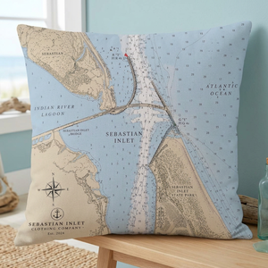 Housse de coussin décorative vintage avec carte nautique personnalisée en gros pour canapé de salon et décoration intérieure - Product Image 2