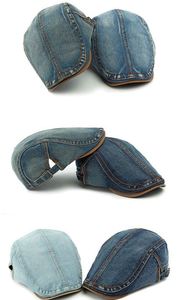 Unisex Adjustable Denim Newsboy Hats Flat Cabbie <b>Berets</b> Cotton Dad Cap Driving <b>Beret</b> Hat for Men Women Gift - Product Image 2