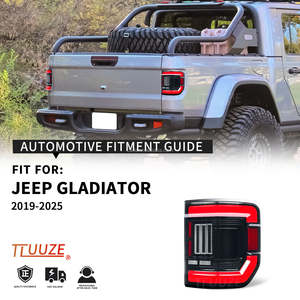 Новый интегрированный светодиодный задний фонарь для Wrangler JT 2016-2018 с прозрачно-красными линзами: стоп-сигнал, указатель поворота, задний ход - Product Image 2