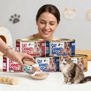 Alimento Húmedo Enlatado para Gatos de 85 g en Varios Sabores, Bocadillos para Gatos, Golosinas para Gatos, Alimento Enlatado para Gatos para Sopa, Carne, Alimento para Mascotas - Product Image 1