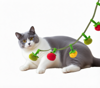Jouet à mâcher pour chat en gros, en forme de tomate à la cataire, avec clochette, baguette de chat à suspendre à la porte, boule en peluche 45 cm, couleurs assorties, réaliste, pour chaton, pour le jeu autonome