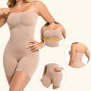 Combinaison gainante sans couture en nylon personnalisée, gaine de compression, body sculptant, lifting des fesses, <span class=keywords><strong>shorty</strong></span> sans bretelles - Product Image 5