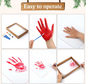 Nouveau kit <span class=keywords><strong>de</strong></span> peinture créative en bois MDF, cadre photo fait <span class=keywords><strong>main</strong></span>, impression UV, <span class=keywords><strong>empreinte</strong></span> <span class=keywords><strong>de</strong></span> <span class=keywords><strong>main</strong></span> <span class=keywords><strong>de</strong></span> nouveau-né, cadeaux <span class=keywords><strong>de</strong></span> Noël, logo personnalisé - Product Image 5