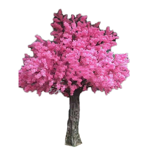 Su misura grande alta simulazione 500cm in fibra di vetro artificiale rosa scuro fiore di ciliegio albero durevole e realistico in vendita - Product Image 1