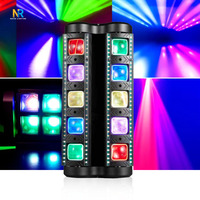 RUIEN 10x40W RGBW Projecteur Spider de Scène en Aluminium avec Bandes Auxiliaires DMX512 Lumière à Tête Mobile Activée par le Son