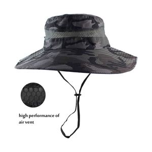 Nuevo Sombrero Táctico Boonie para Hombre, Gorra de Pesca con Camuflaje, Protección Solar con Correa Ajustable para la Barbilla - Product Image 4