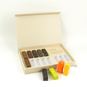 Custom luxury eco friendly packaging paper drawer box for skincare cosmetics lipsticks box packaging lip gloss