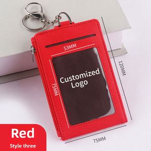 Porte-cartes fin X1222, étui pour cartes d'identité avec porte-clés pliable pour cartes de visite et d'identification professionnelle - Product Image 1