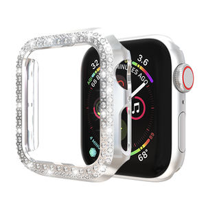 Pare-chocs de luxe à double diamant pour <span class=keywords><strong>Apple</strong></span> <span class=keywords><strong>Watch</strong></span> Series 10 8 <span class=keywords><strong>7</strong></span> 6 5 4 Bling avec <span class=keywords><strong>coque</strong></span> en verre trempé 41mm 44mm 45mm 49mm - Product Image 2